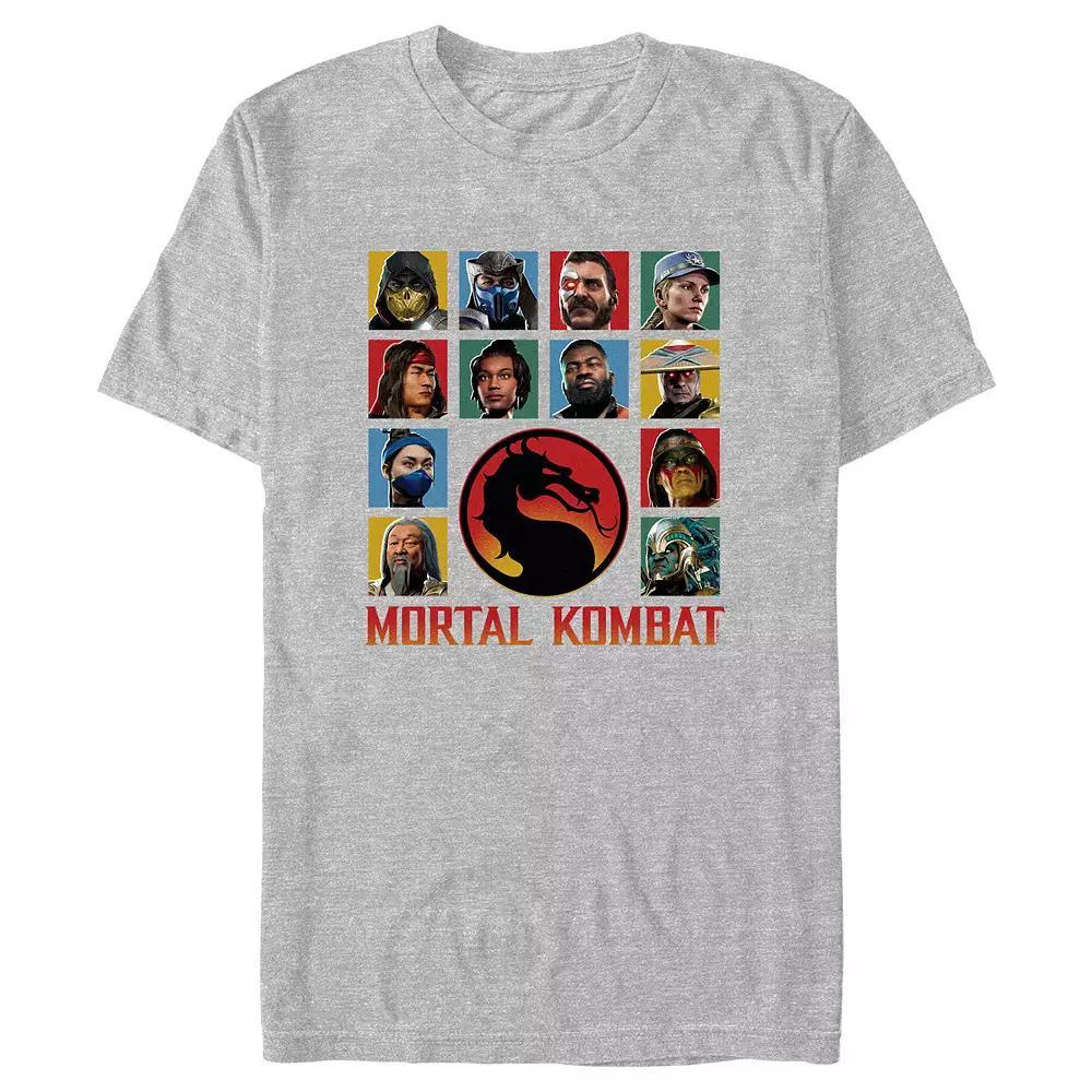 Men's Mortal Kombat Mortal Kombat Fighters Graphic Tee, Size: XS, Athletic Grey Product Image
