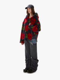 FLEECE HOODED JACKET in blue | JW Anderson US  Product Image