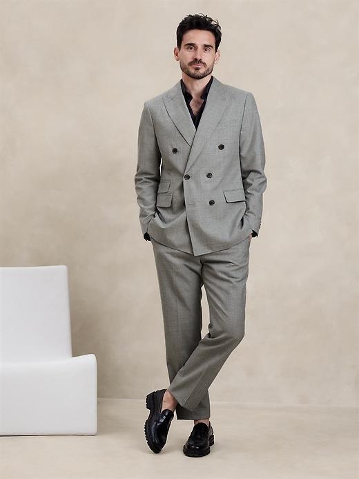 Signature Italian Rustico Double-Breasted Suit Jacket Product Image