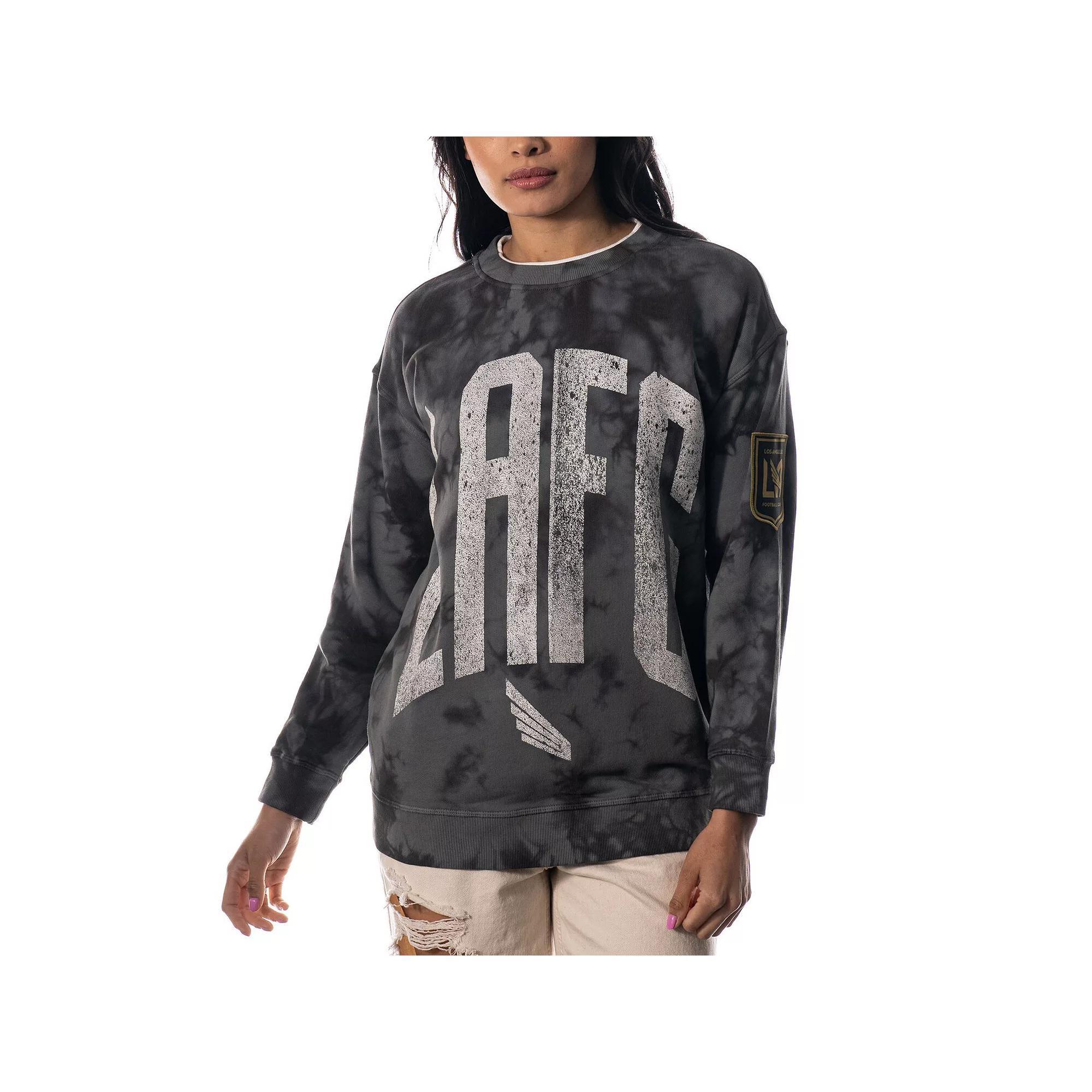 Women's The Wild Collective Black LAFC Double Collar Pullover Sweatshirt, Size: Medium, Lfc Black Product Image