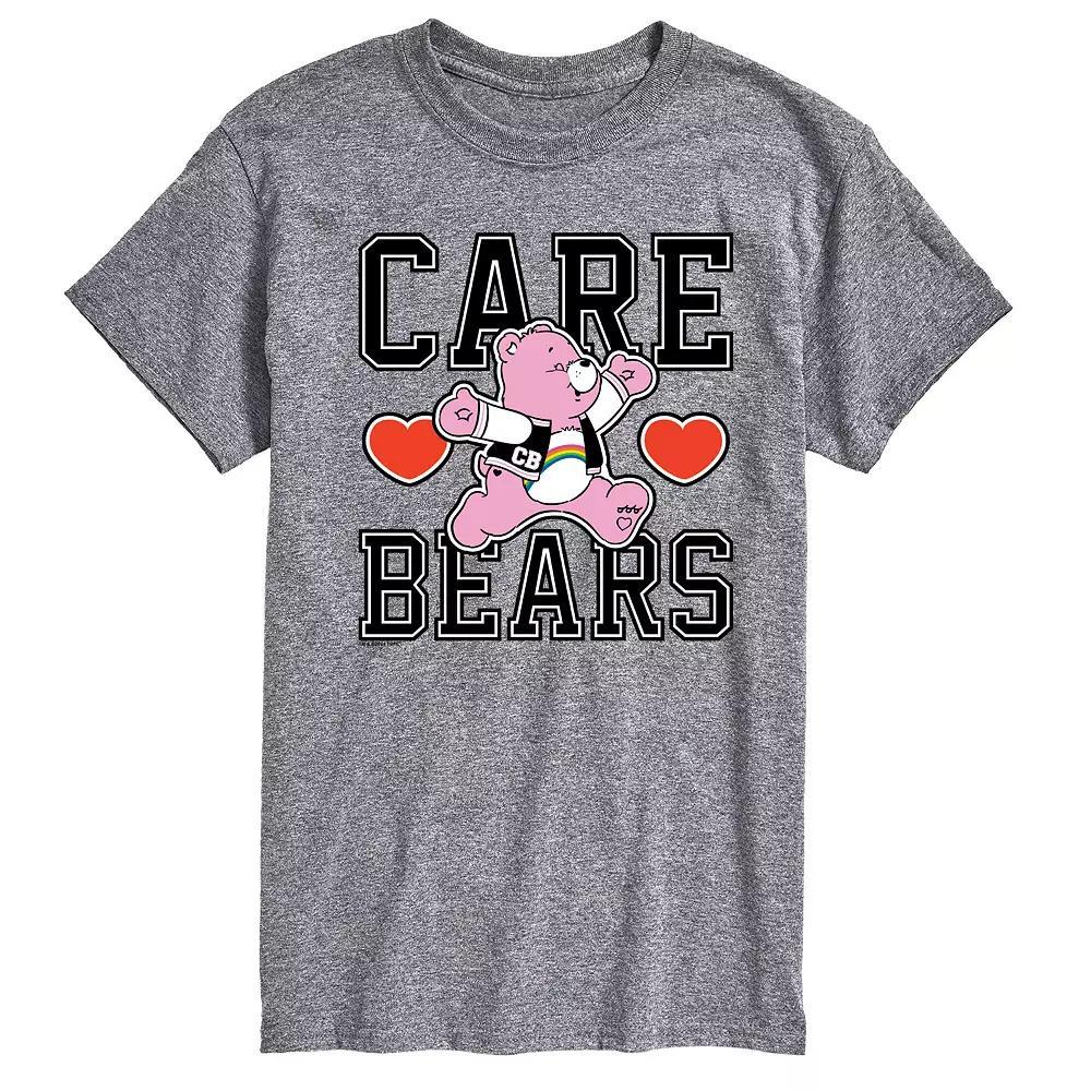 Mens Care Bears Varsity Graphic Tee Grey Gray Product Image