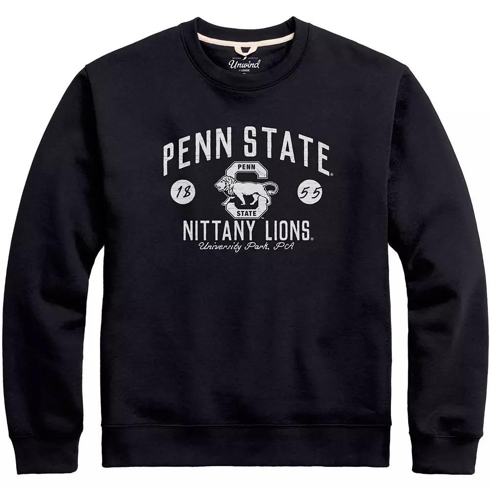 Men's League Collegiate Wear  Navy Penn State Nittany Lions Bendy Arch Essential Pullover Sweatshirt, Size: Small, Blue Product Image