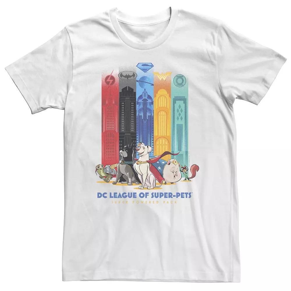Big & Tall DC Comics Super Pets Groupshot Tee, Men's, Size: 4XL Tall, White Product Image