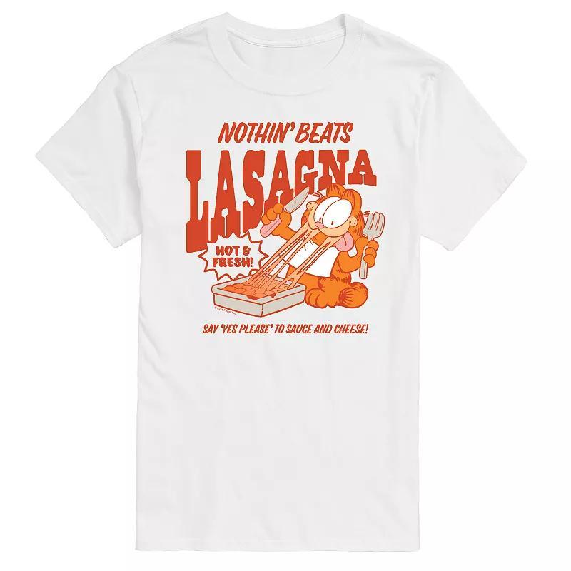 Big & Tall Garfield Nothin Beats Lasagna Graphic Tee, Mens Product Image