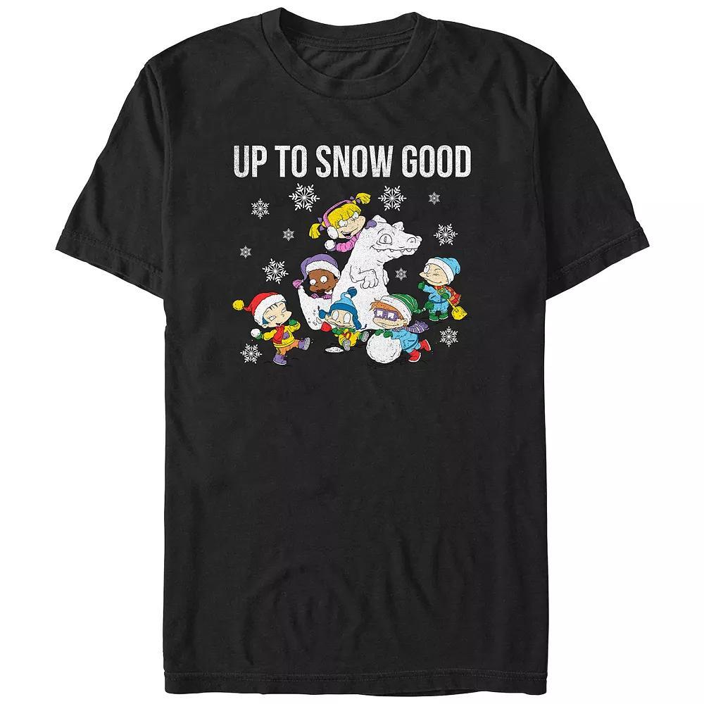 Big & Tall Rugrats Gang Up To Snow Good Graphic Tee, Men's, Size: 5XL, Black Product Image