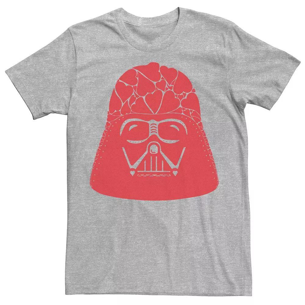 Men's Star Wars Valentine's Day Darth Vader Heart Fill Tee, Size: Medium, Athletic Grey Product Image