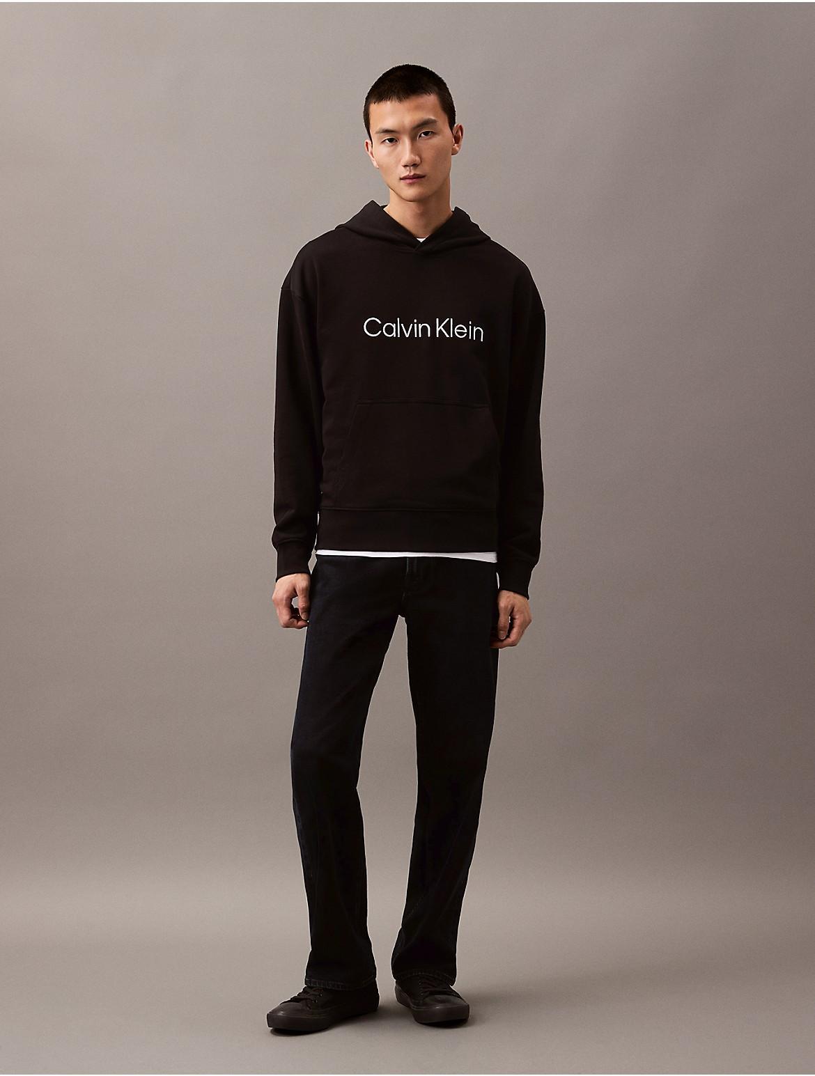 Calvin Klein Men's Standard Logo Relaxed Hoodie - Blue - XS Product Image