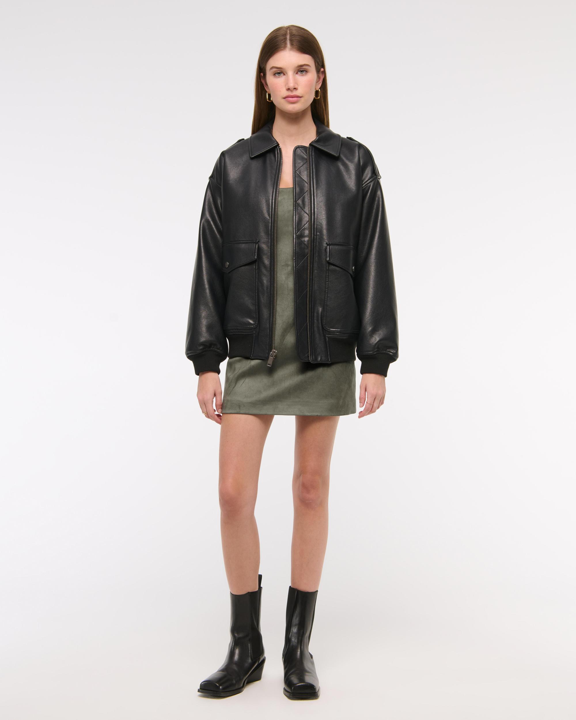 Vegan Suede Pinafore Mini Dress Product Image