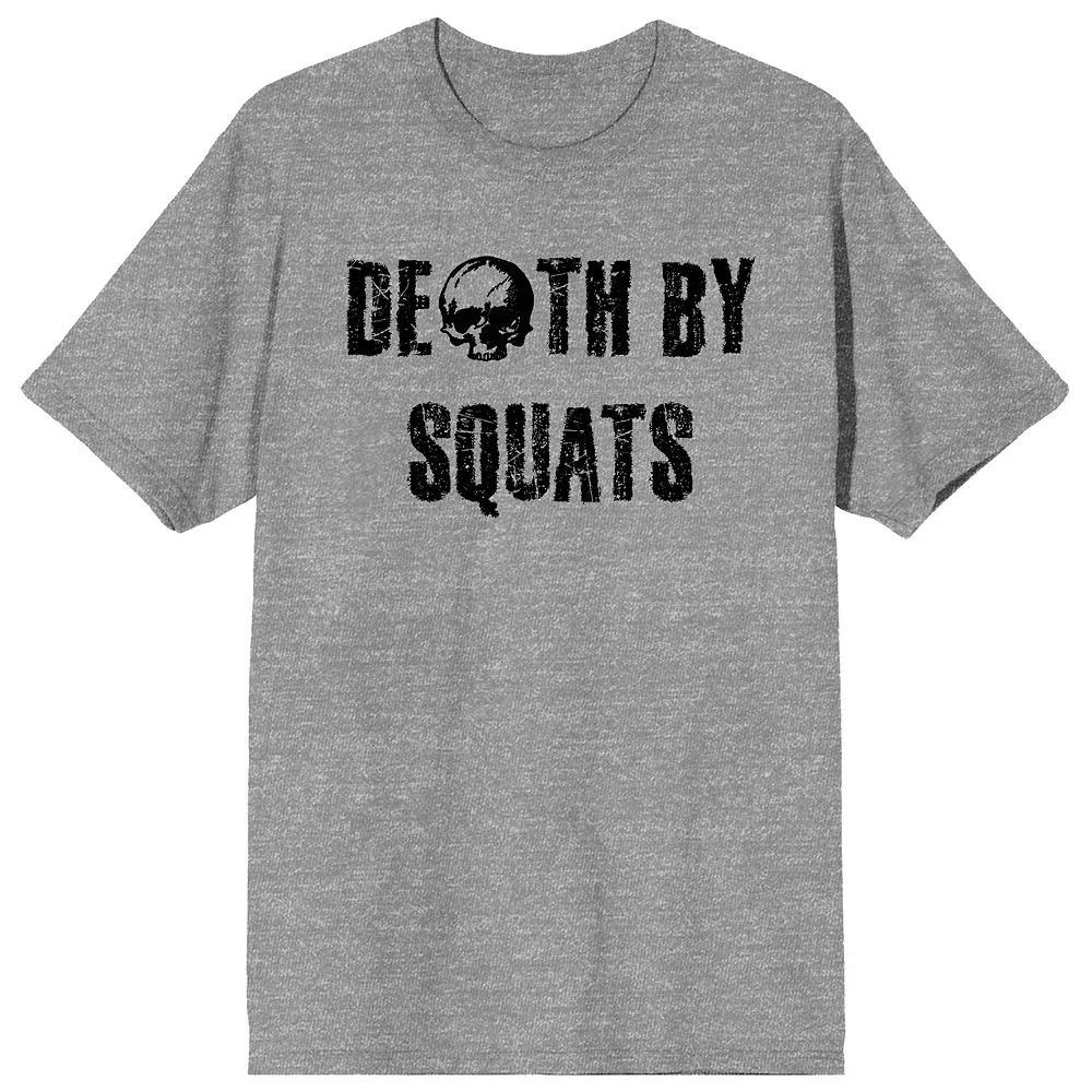 Men's Gym Culture Death by Squats Tee, Size: Small, Grey Product Image