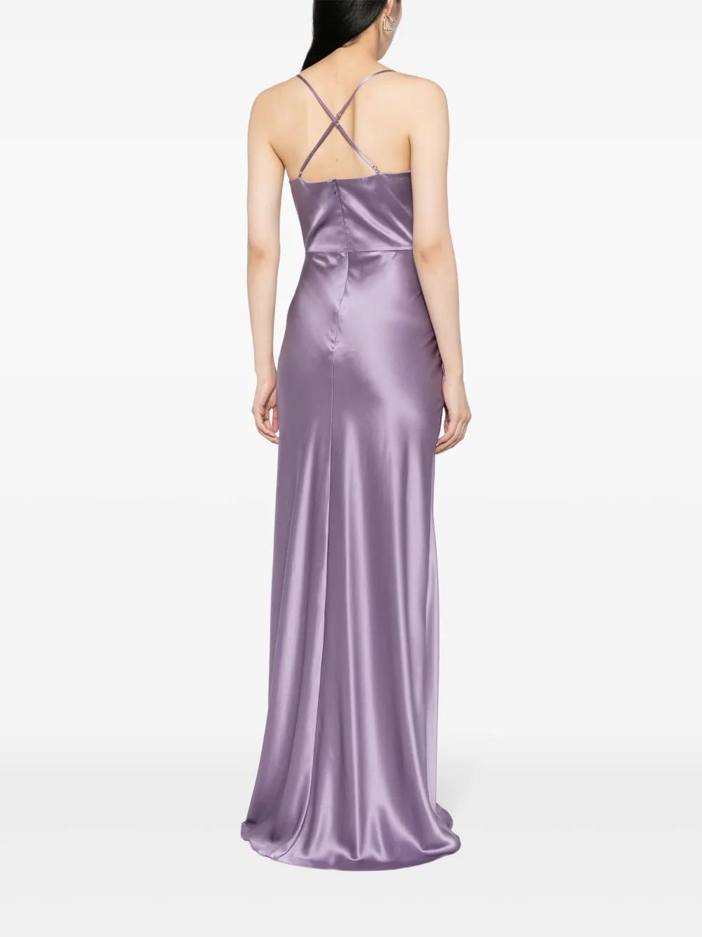 twisted-bodice silk gown Product Image