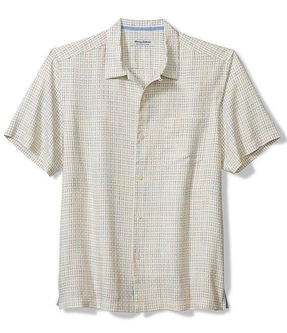 Tommy Bahama Big & Tall Coconut Point Prismatic Check Short Sleeve Woven Shirt Product Image