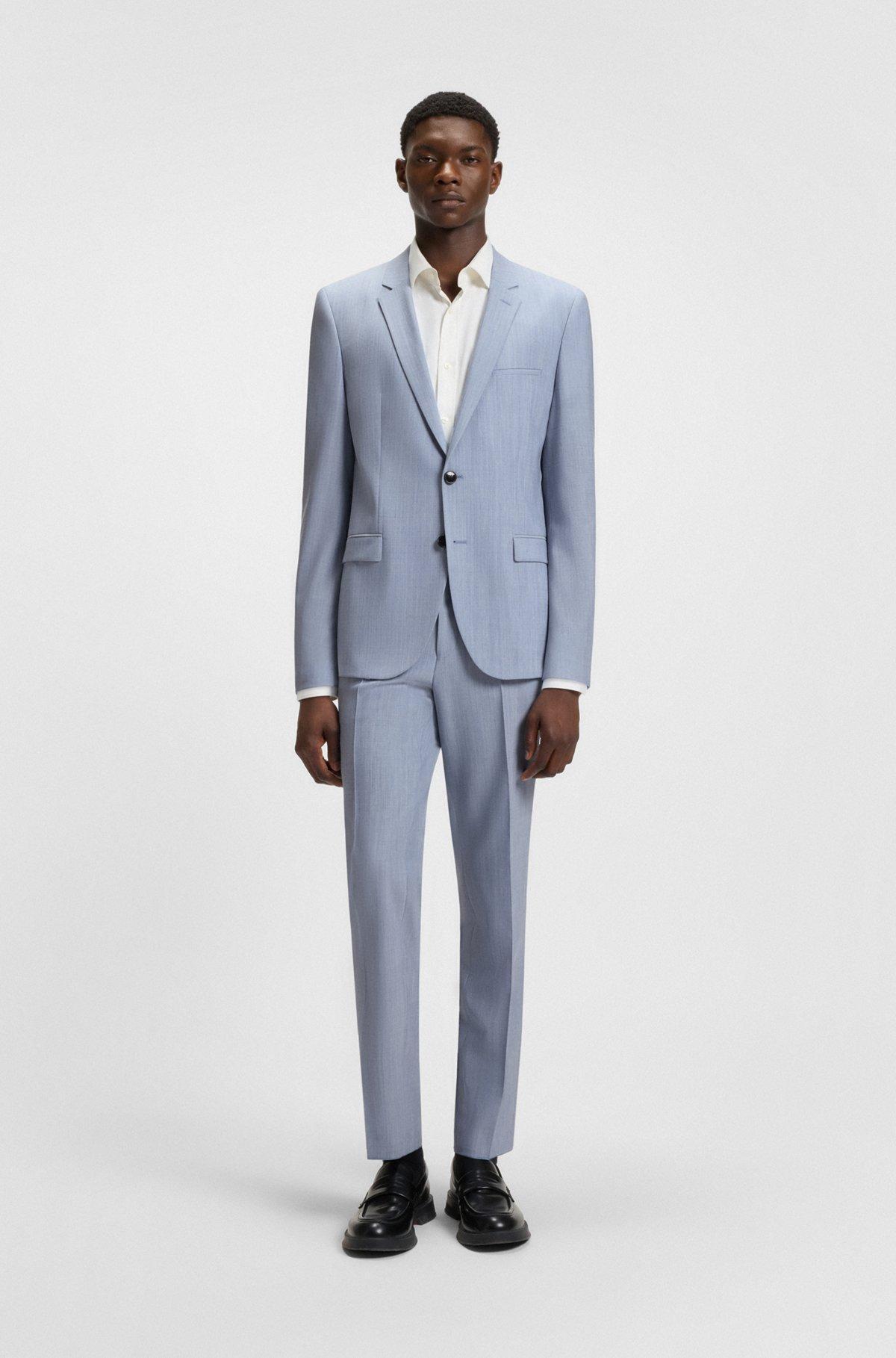 Extra-slim-fit trousers in a melange wool blend Product Image