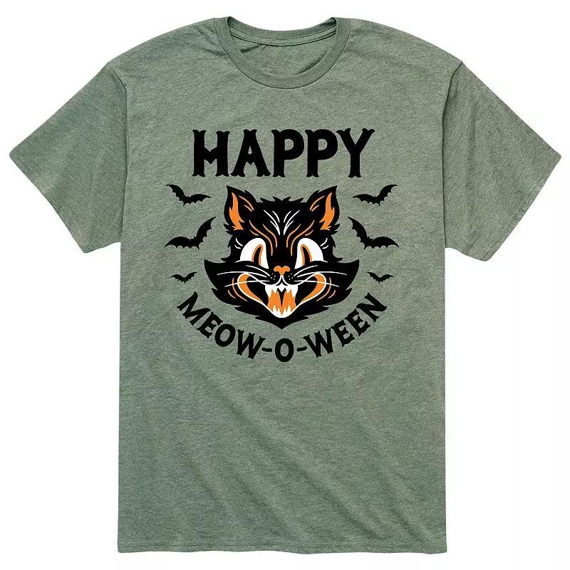 Men's Happy Meow-O-Ween Tee, Size: XXL, Gray Product Image