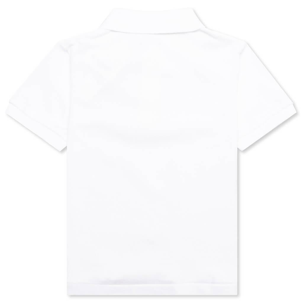 Black Emblem Kid's Polo Shirt - White Male Product Image