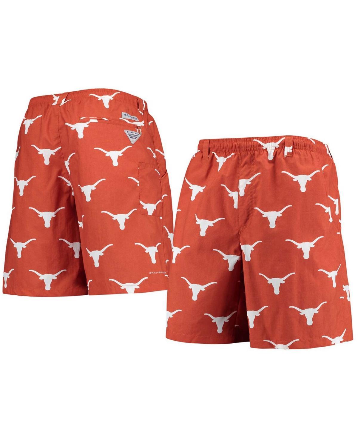 Men's Columbia Texas Orange Texas Longhorns PFG Backcast II 8" Omni-Shade Hybrid Shorts, Size: XL, Team Product Image