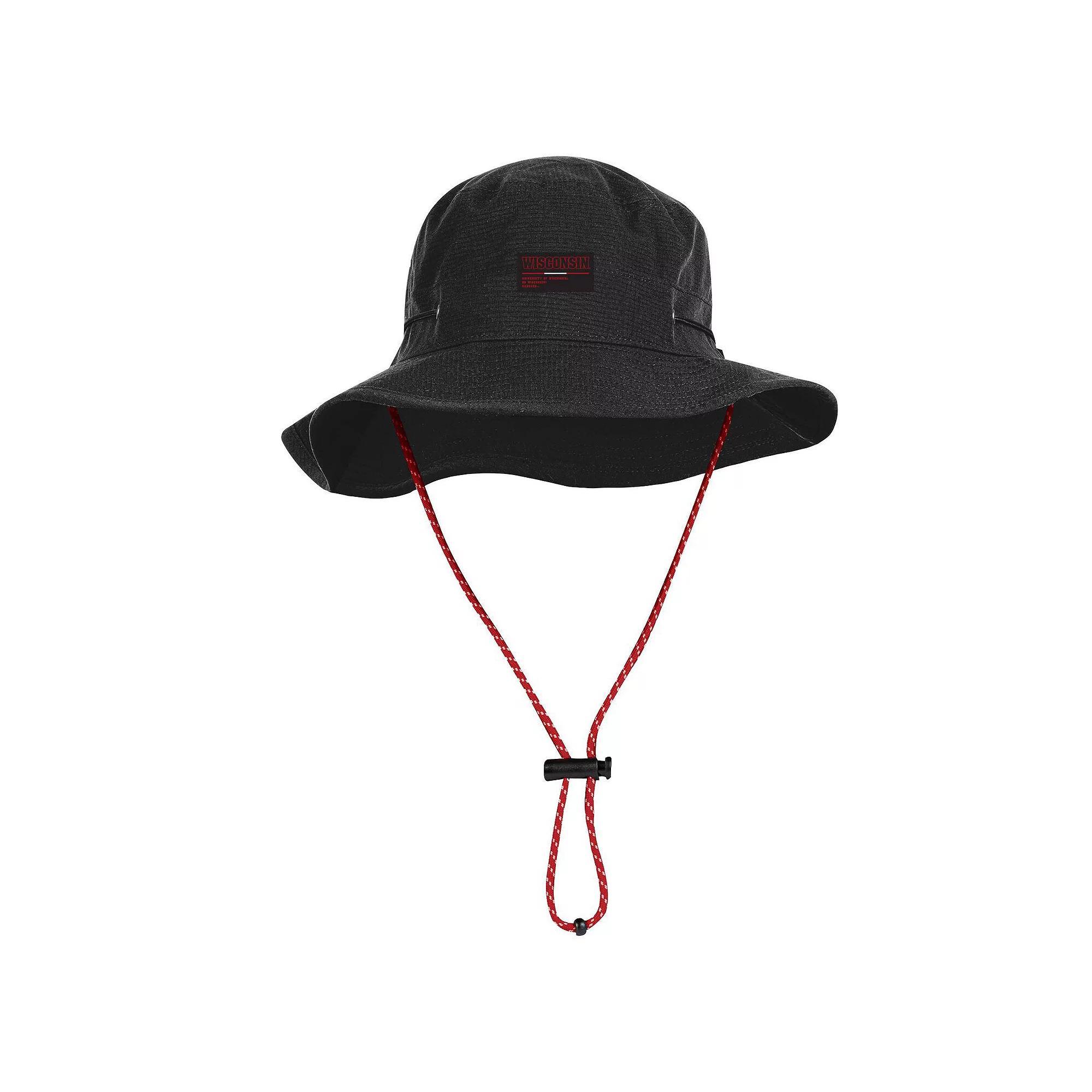 Men's Under Armour  Black Wisconsin Badgers  Performance Boonie Bucket Hat, Size: Large/XL Product Image