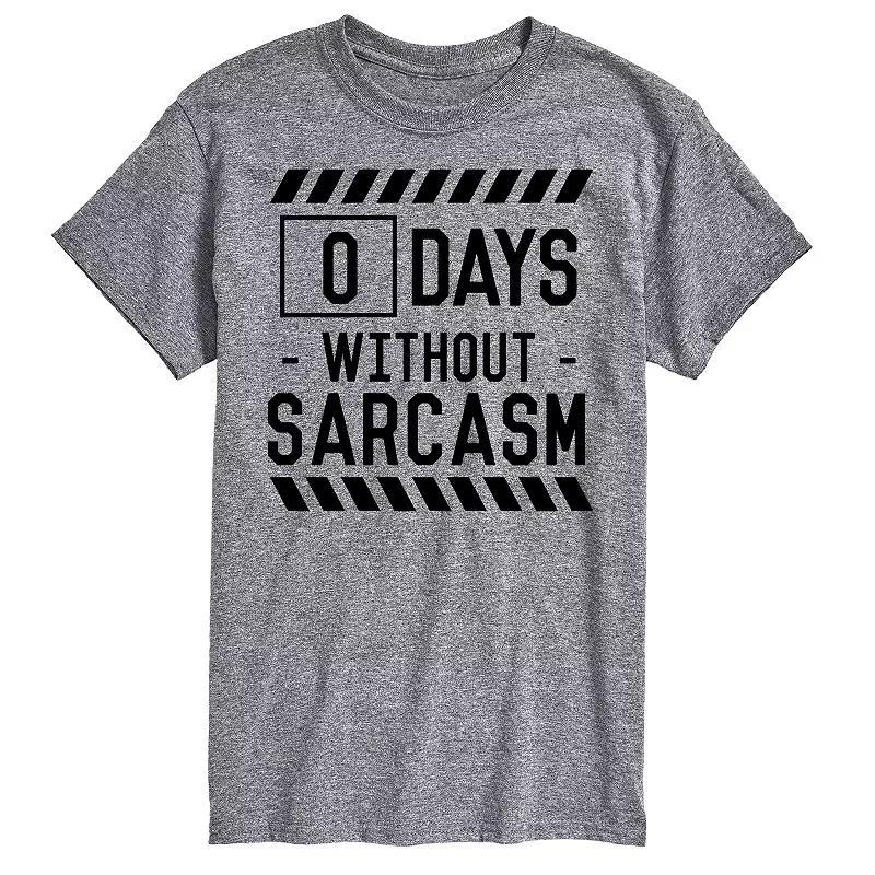 Men's 0 Days Without Sarcasm Tee, Size: XL, Red Product Image