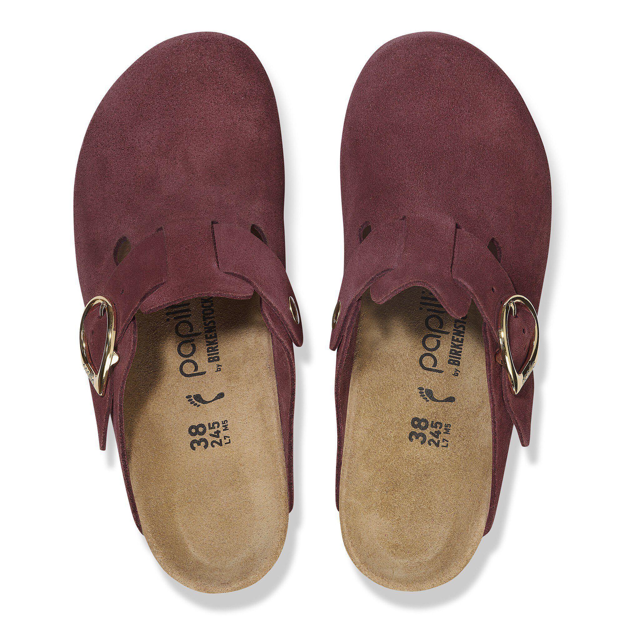 Fanny Ring-Buckle Suede Leather Berry Crush Product Image