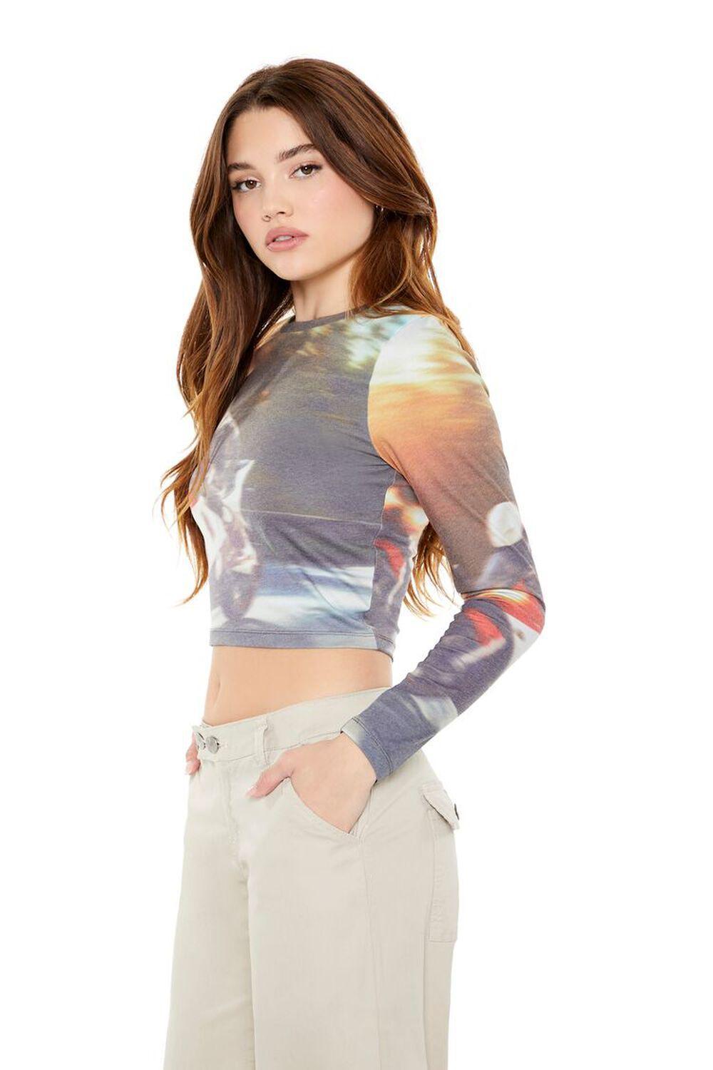 Motorcycle Graphic Crop Top | Forever 21 Product Image