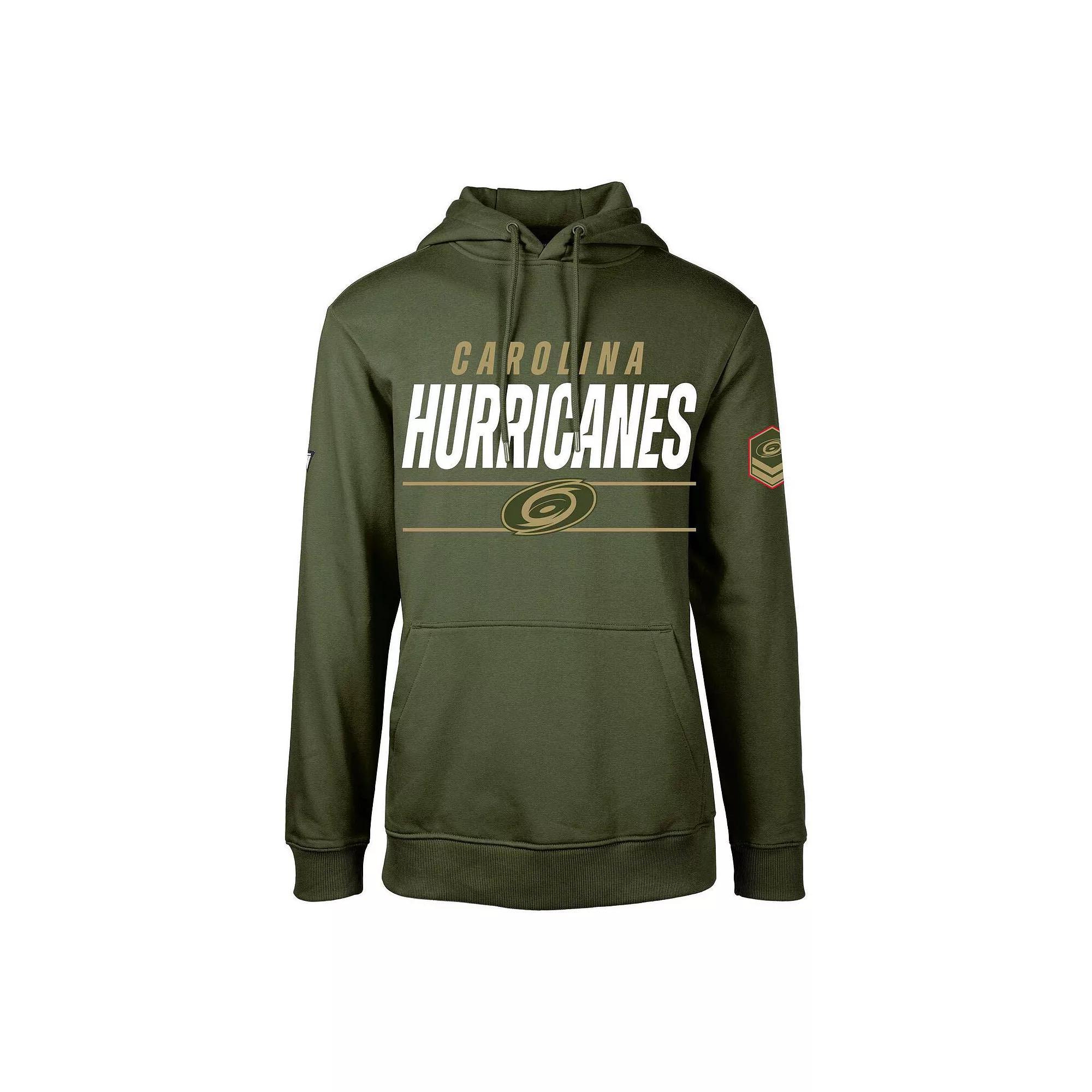 Mens Levelwear Olive Carolina Hurricanes Podium Fleece Pullover Hoodie Product Image