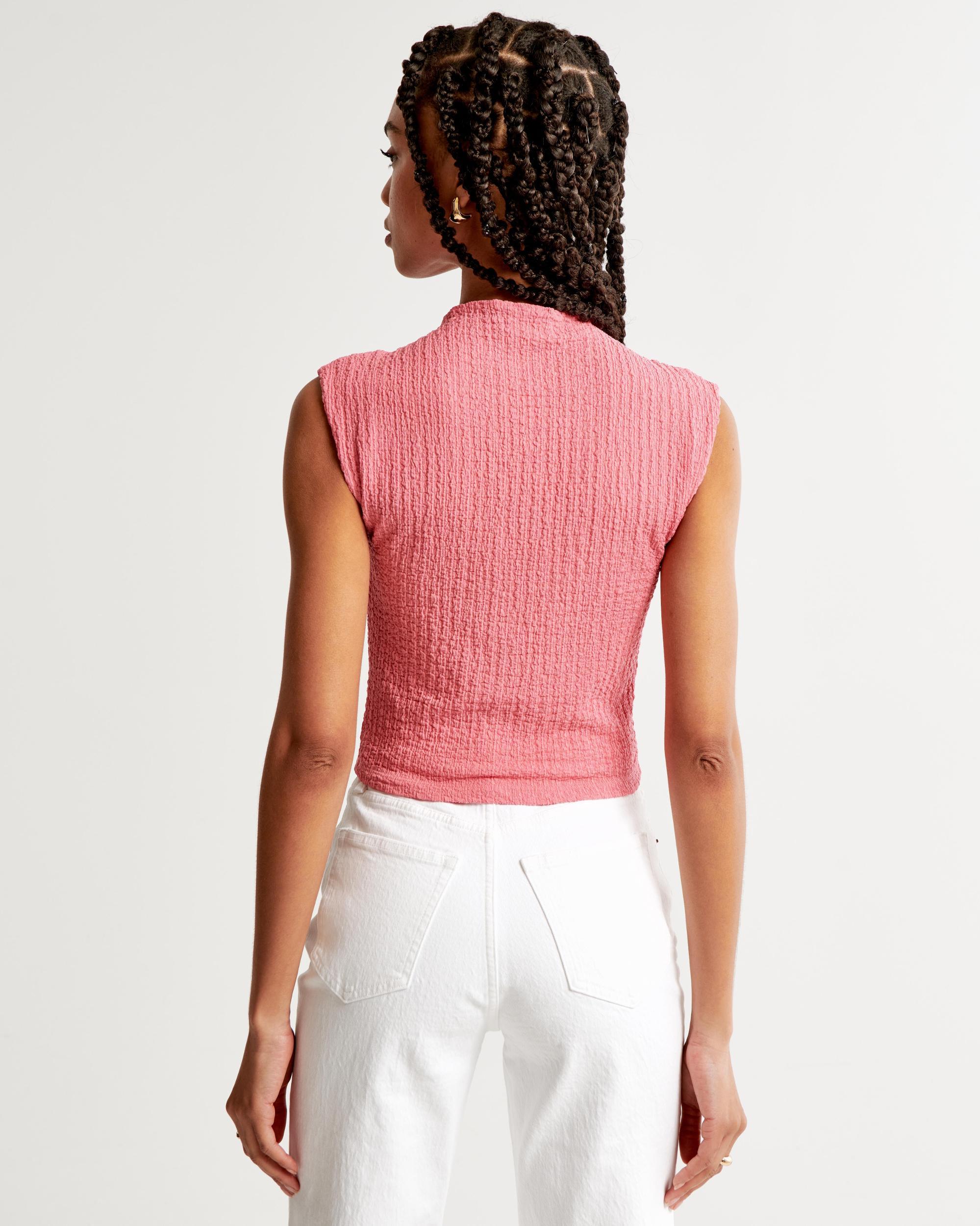 Long-Sleeve Grown-On Mockneck Top Product Image