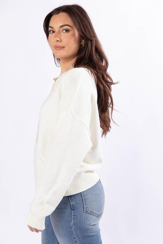 Too Much To Bear Ivory Sweater FINAL SALE Product Image