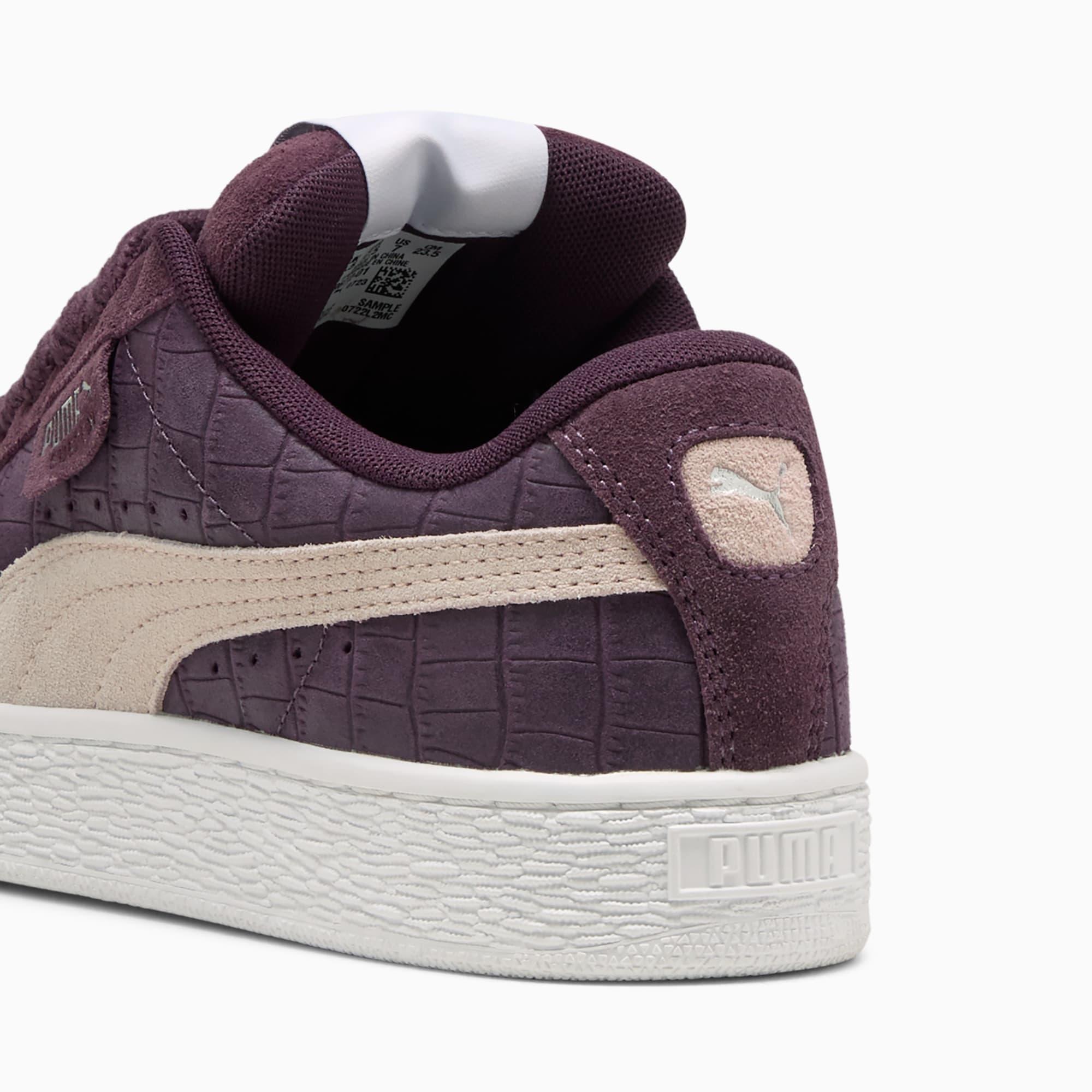 PUMA Suede XL Elevated Womens Sneakers in Midnight Plum/White Product Image