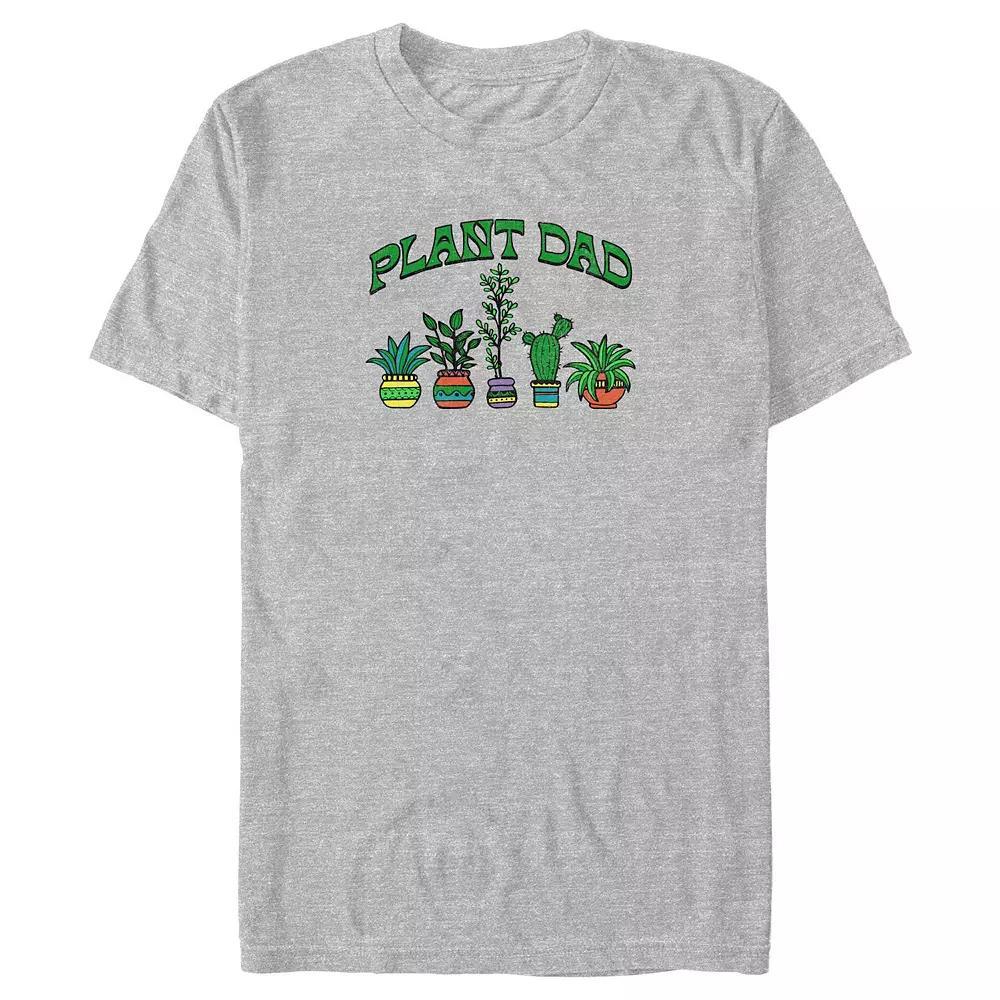 Big & Tall Plant Dad Flowerpots Graphic Tee, Men's, Size: XXL Tall, Athletic Grey Product Image