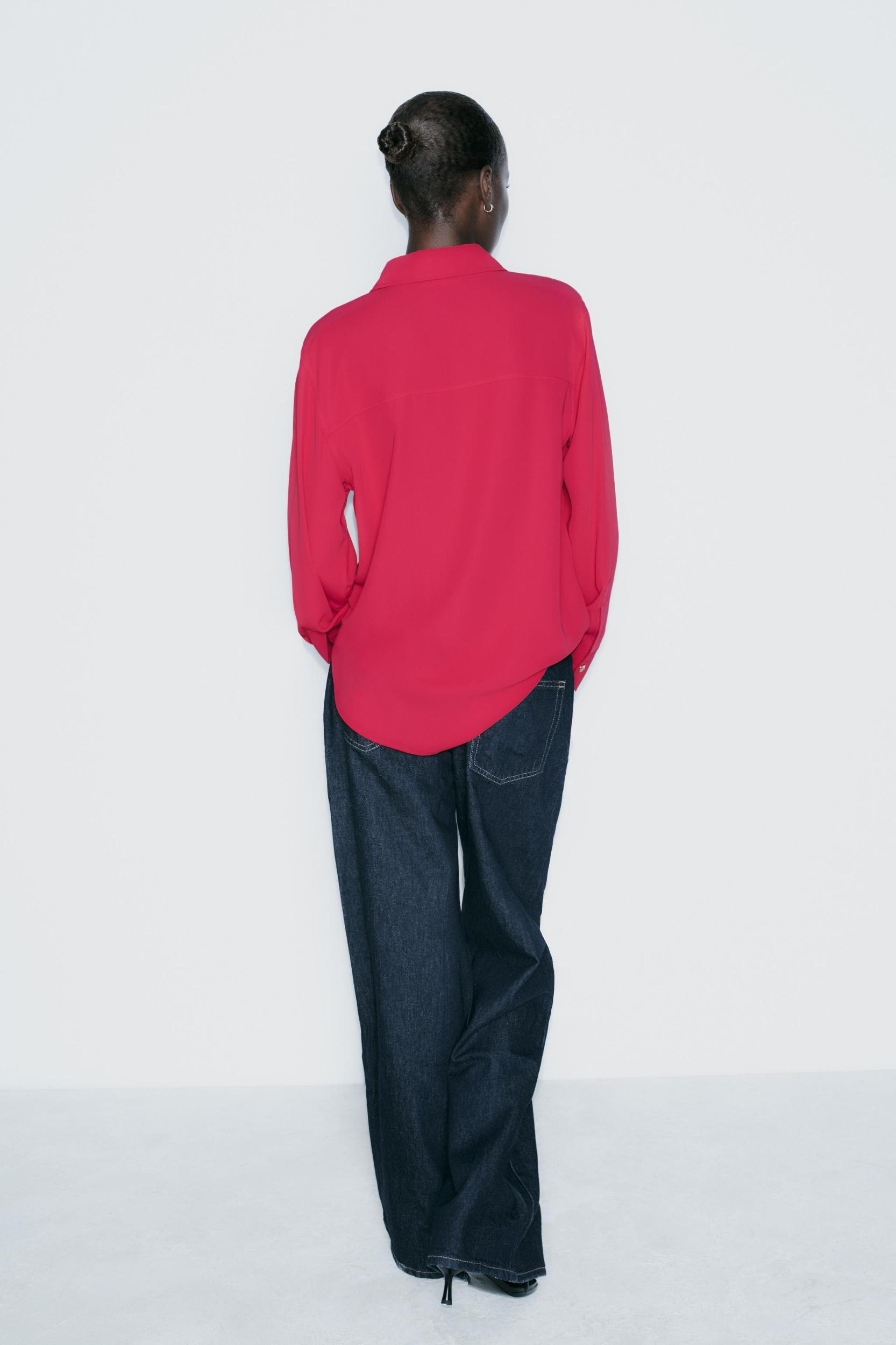 GOLD BUTTON FLOWY SHIRT Product Image