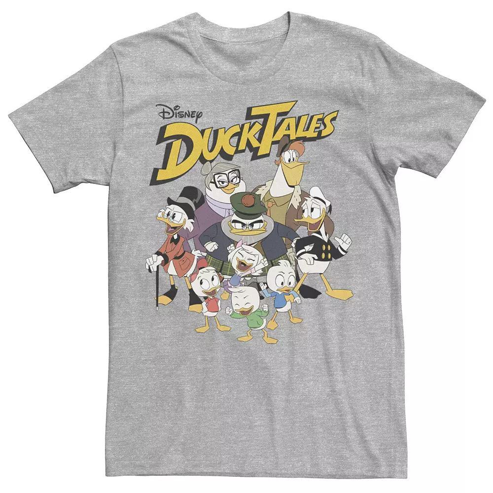 Disney's DuckTales Men's Group Shot Logo Tee, Size: Small, Athletic Grey Product Image