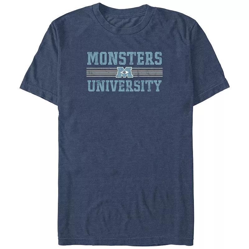 Disney / Pixar's Monsters University Logo Big & Tall Graphic Tee, Men's, Size: 4XL Tall, Navy Grey Product Image
