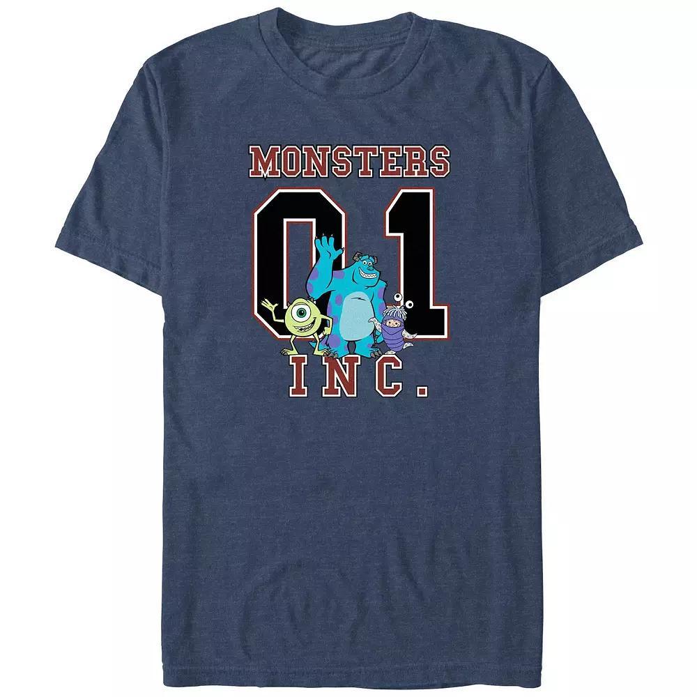 Disney / Pixar's Monsters Inc 01 Big & Tall Graphic Tee, Men's, Size: Large Tall, Navy Grey Product Image