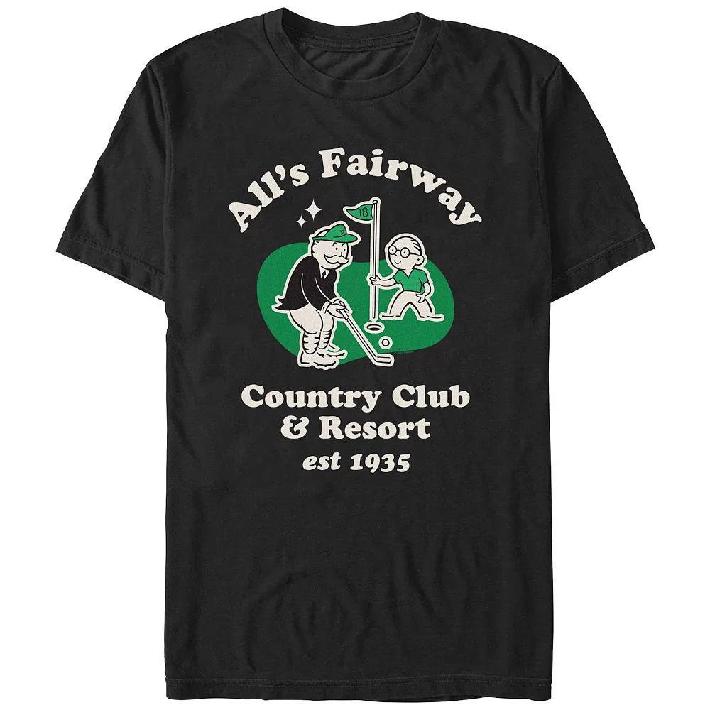 Men's Monopoly All's Fairway Country Club And Resort Graphic Tee, Size: XL, Black Product Image