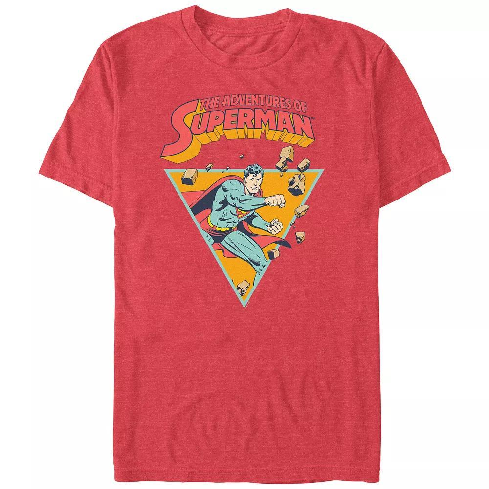 Big & Tall Superman The Adventures Graphic Tee, Men's, Size: XXL Tall, Red Grey Product Image
