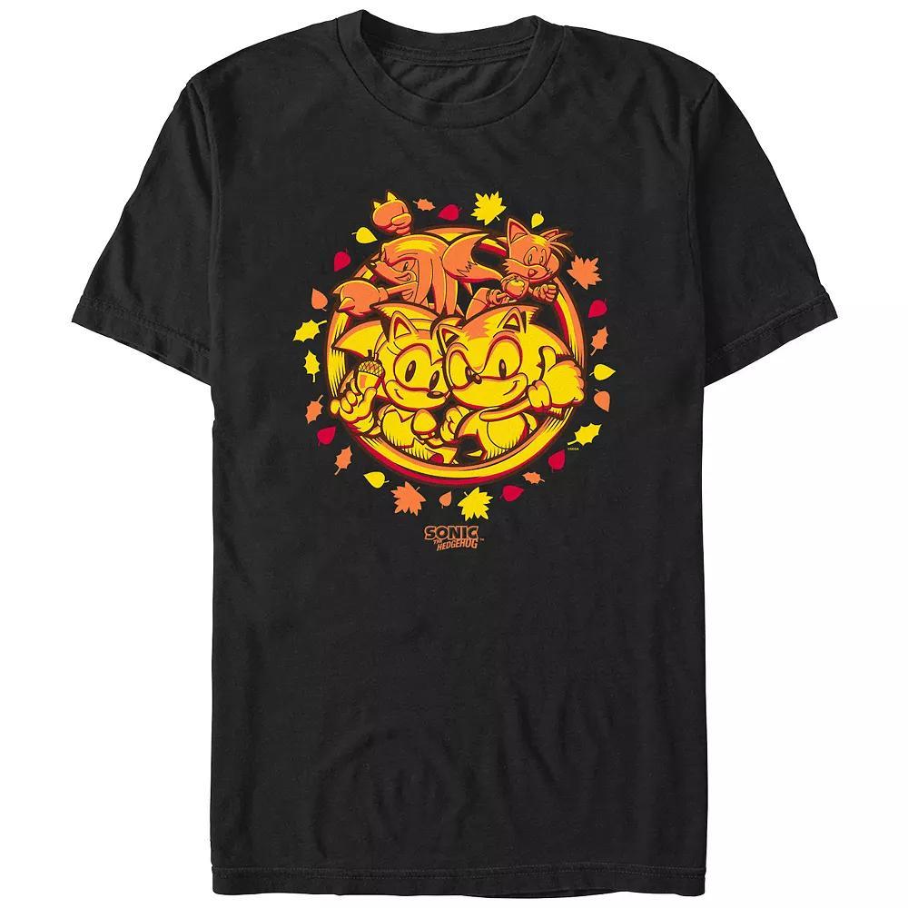 Men's Sonic The Hedgehog Autumn Ring Graphic Tee, Size: XL, Black Product Image