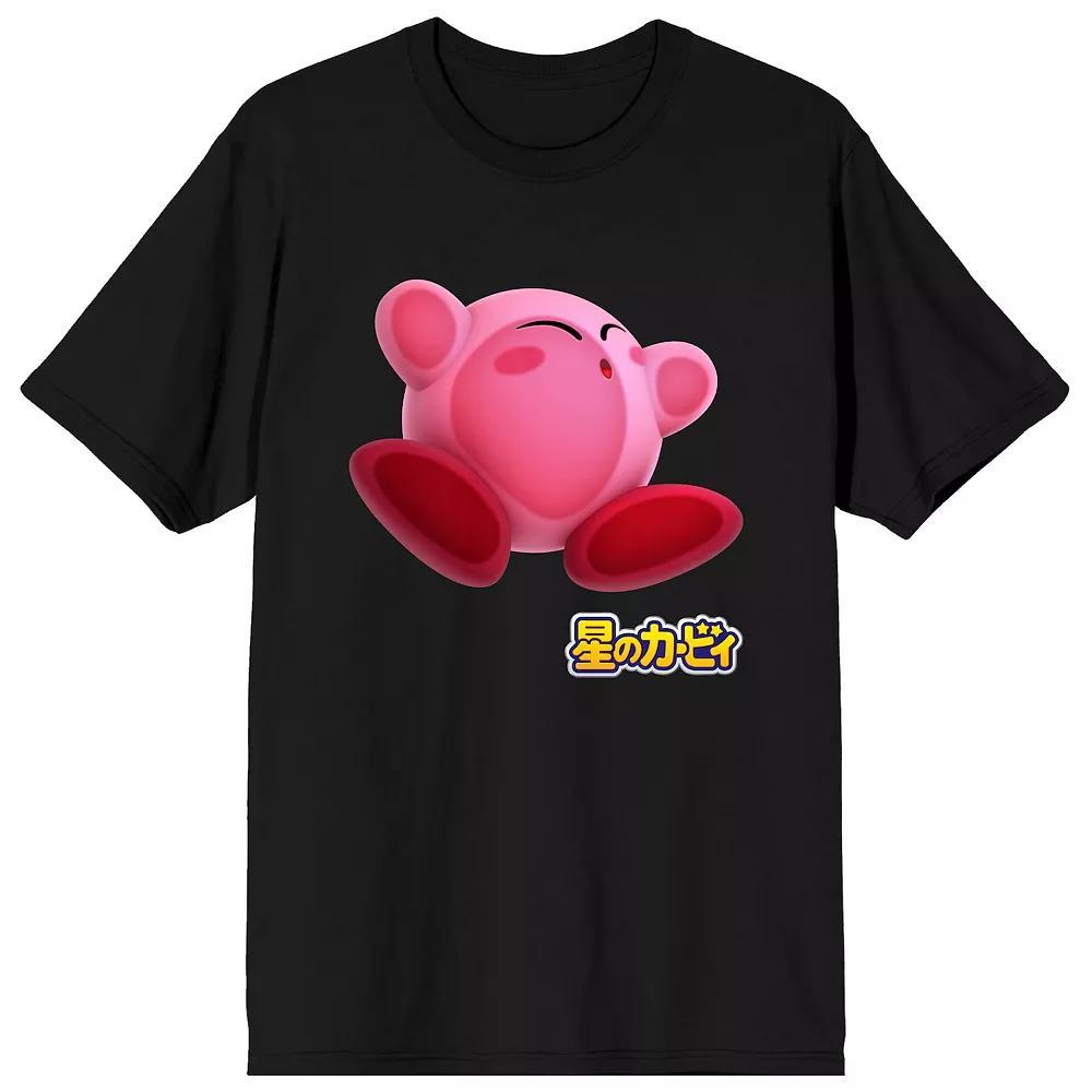Men's Kirby Pink Mochi Tee, Size: Small, Black Product Image