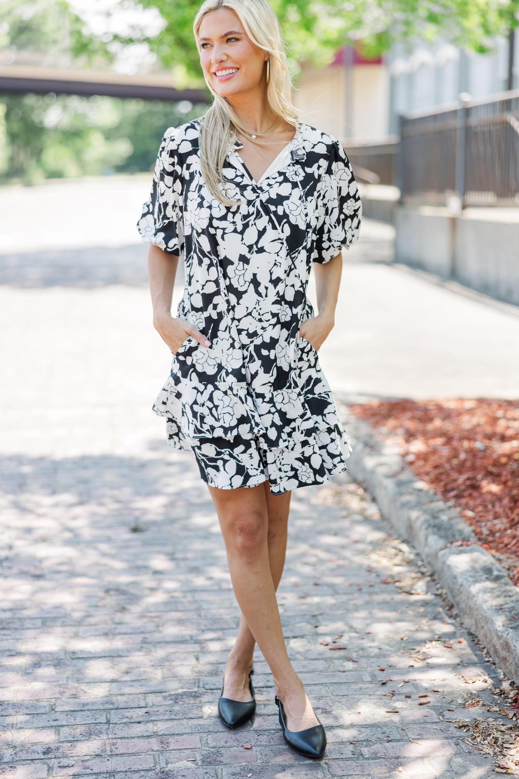 Get What You Love Black Floral Dress Female Product Image