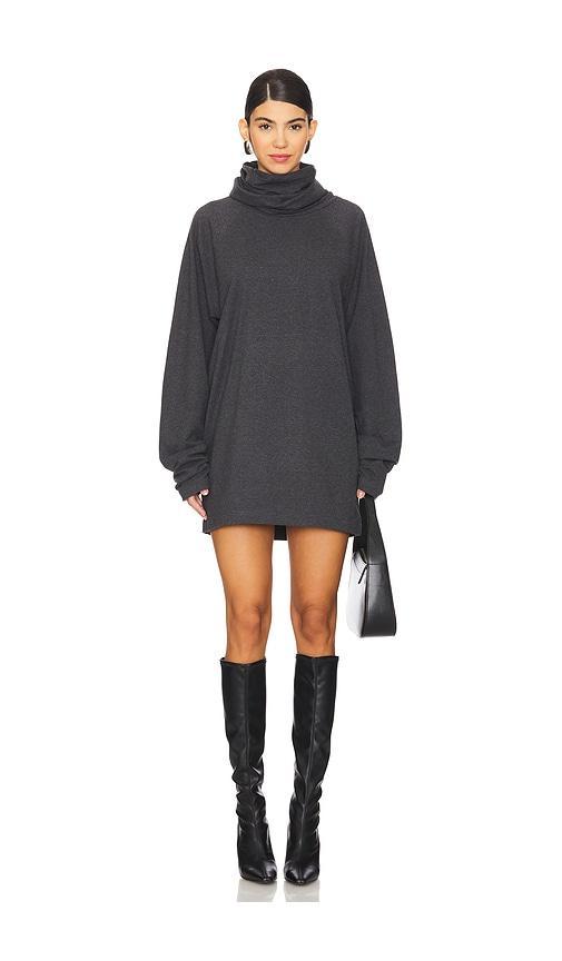 Oversized Raglan Sleeve Turtleneck Mini Dress Norma Kamali Product Image