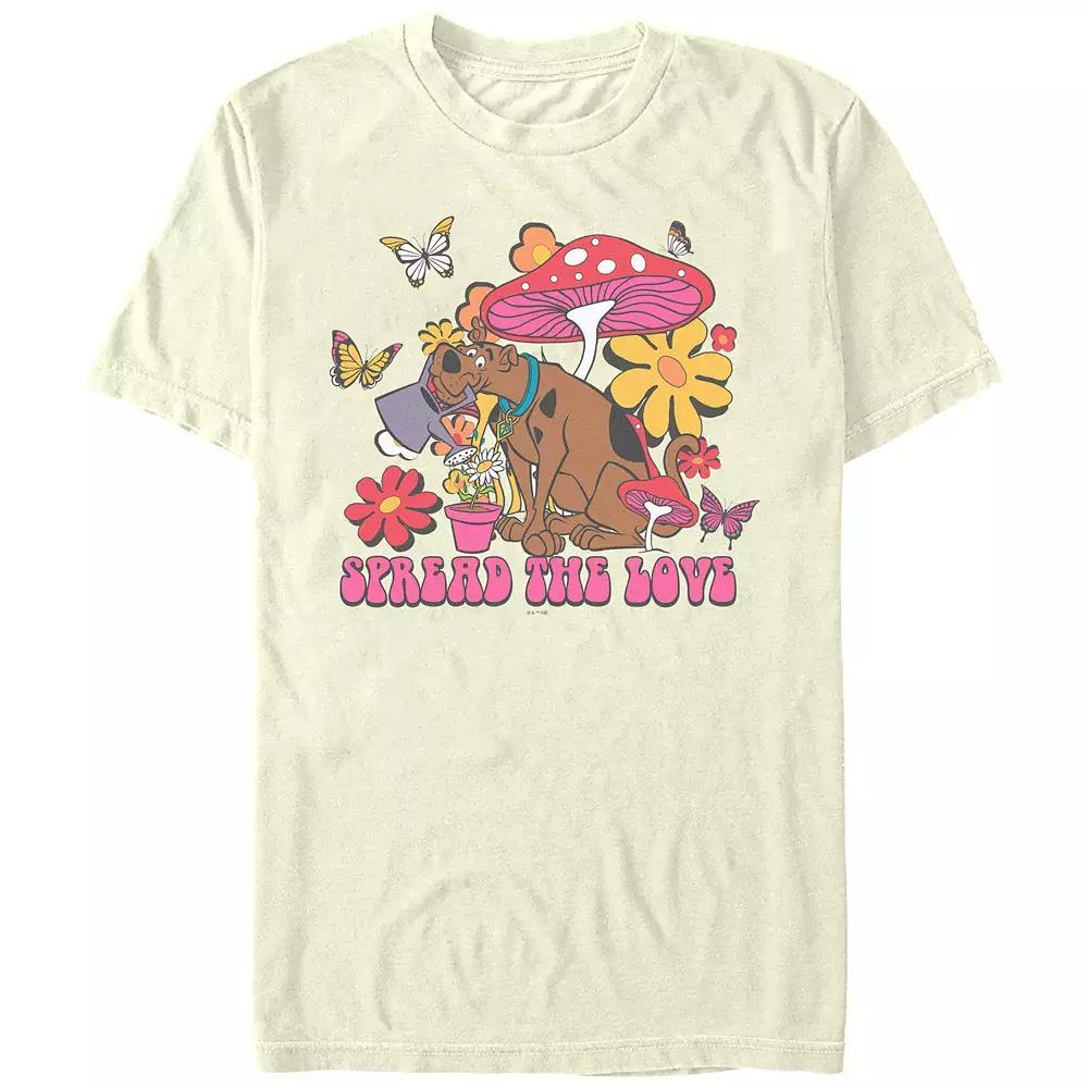 Juniors' Scooby-Doo Spread The Love Boyfriend Graphic Tee, Women's, Size: Medium, Natural Product Image