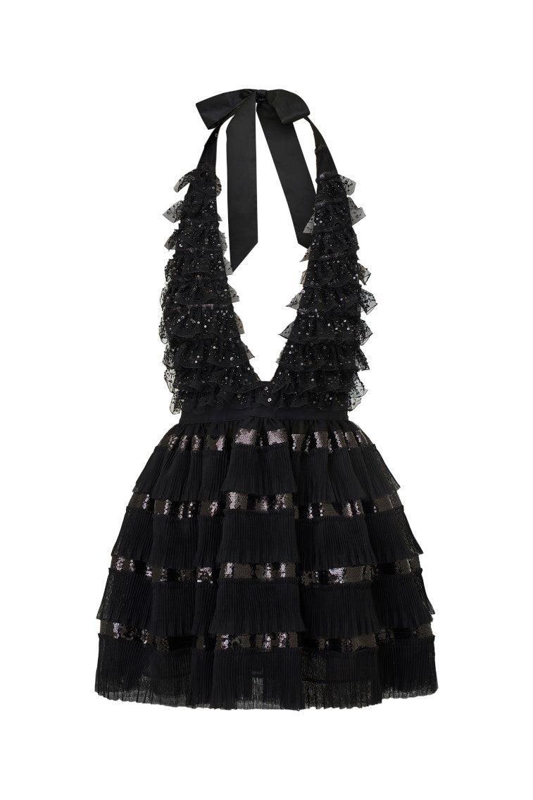 Callaia Tulle Mini Halter Dress Product Image