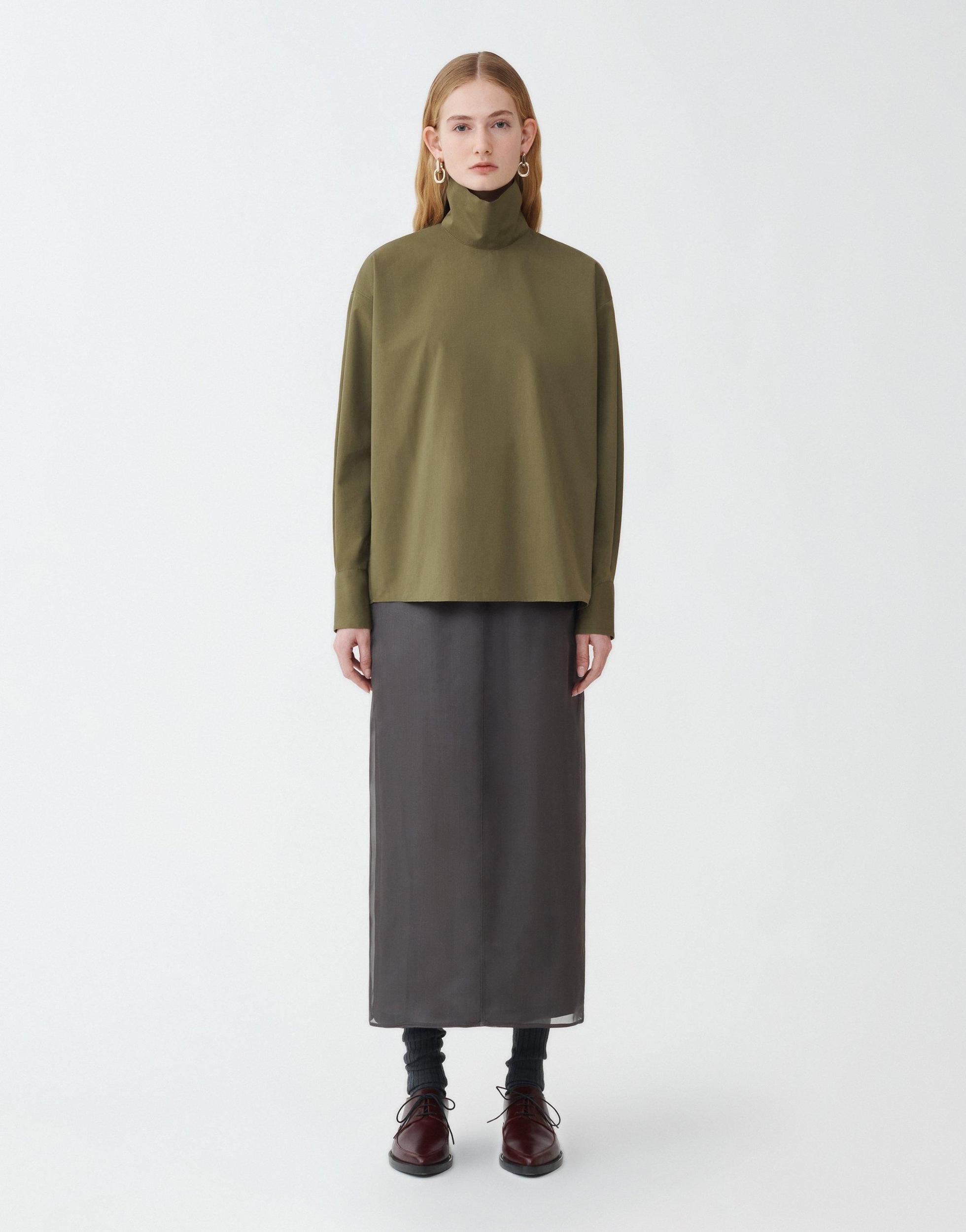 FABIANA FILIPPI Poplin Shirt In Green Product Image