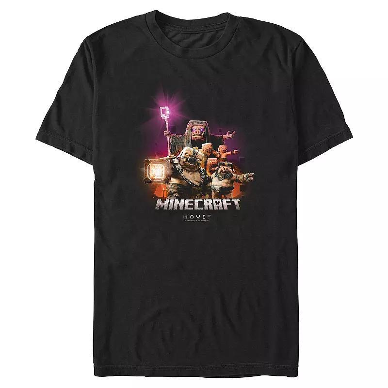 Big & Tall Minecraft Movie Piglings Attack Graphic Tee, Men's, Size: XXL Tall, Black Product Image