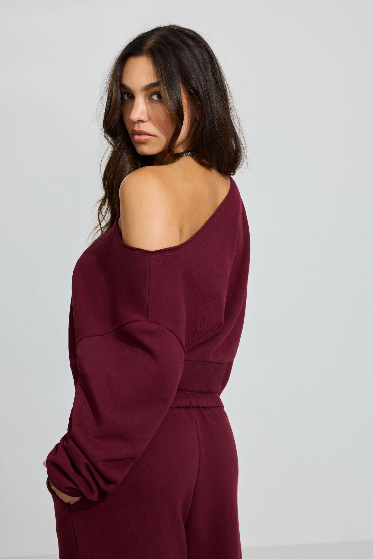 SoftTerry Off Shoulder Sweatshirt Product Image
