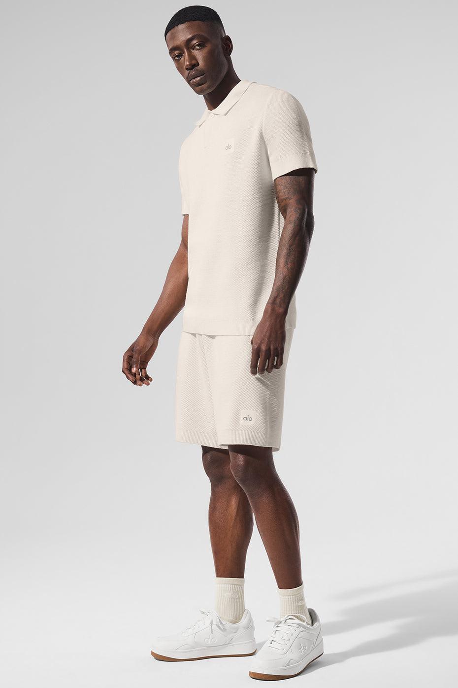 Sports Club Sweater Knit Polo - Ivory Male Product Image