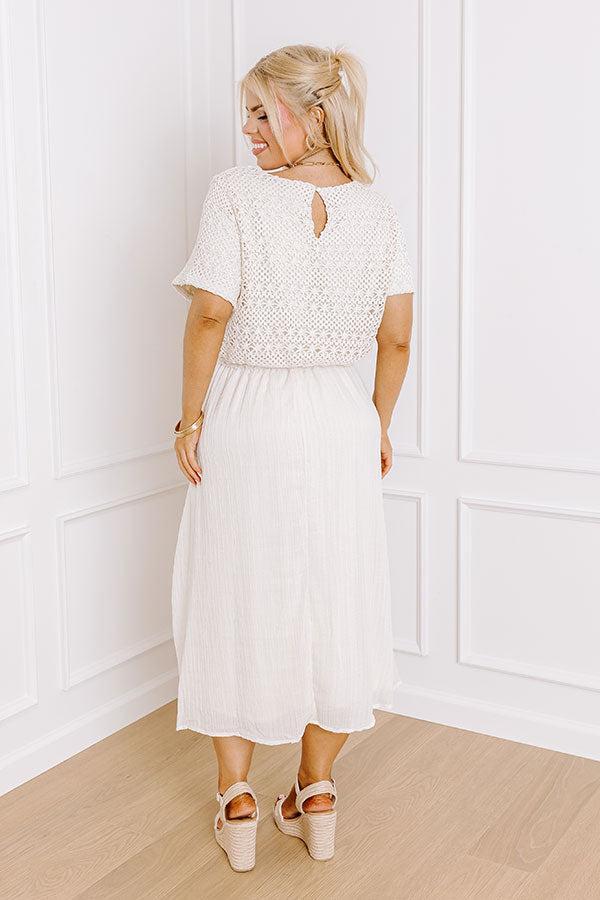 Sweet Embrace Crochet Midi Curves Product Image