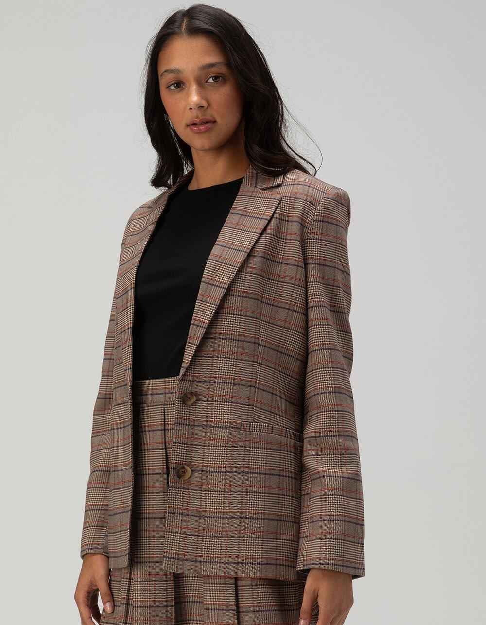 VERO MODA Ellie Womens Blazer - BROWN COMBO Product Image