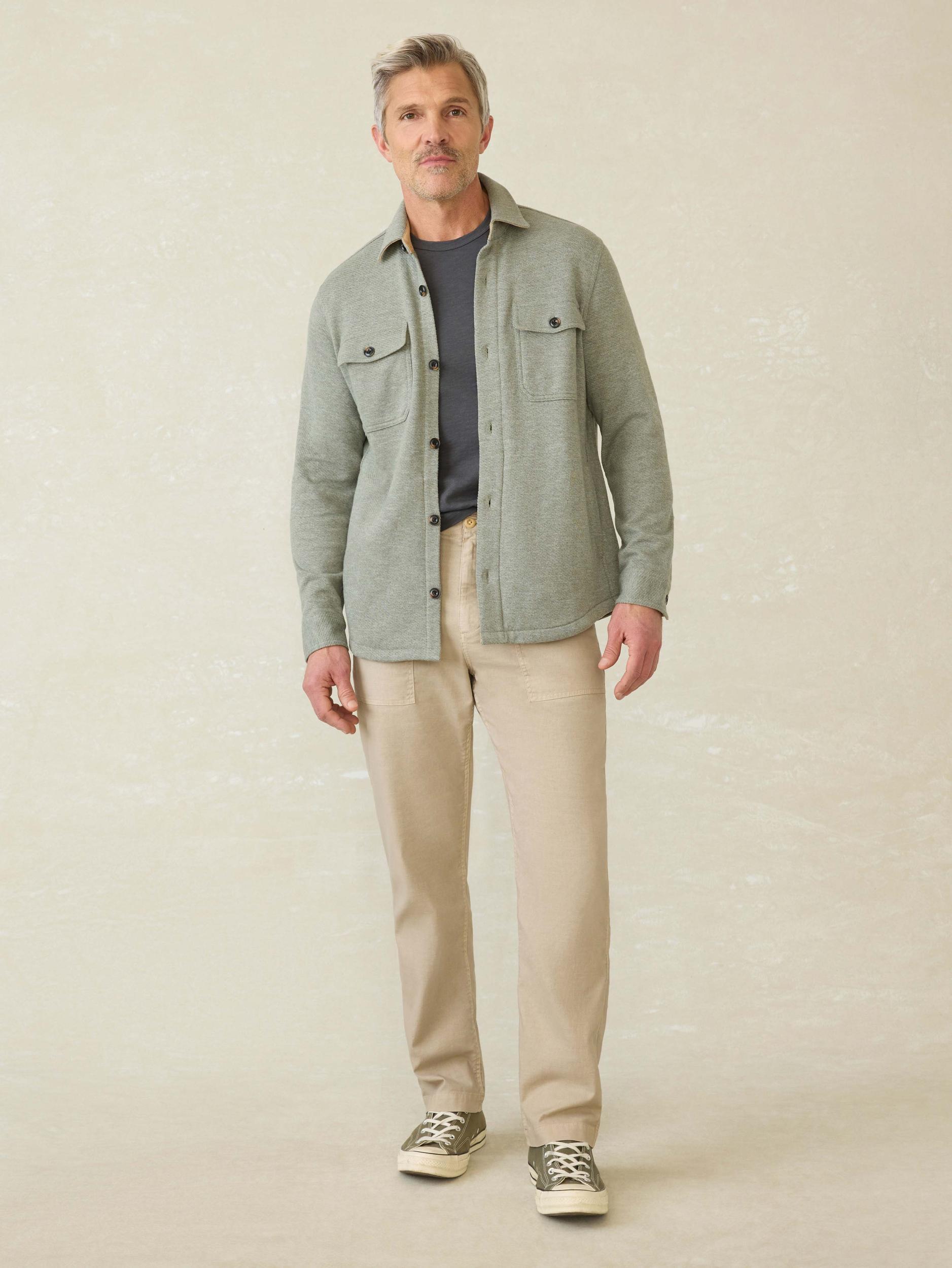 Inlet Knit CPO - Olive Brush Melange Male Product Image