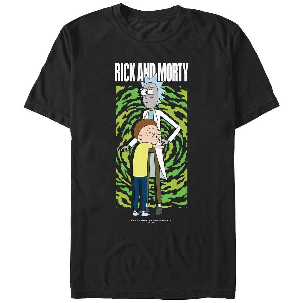 Men's Rick And Morty Interdimensional Hug Graphic Tee, Size: Medium, Black Product Image