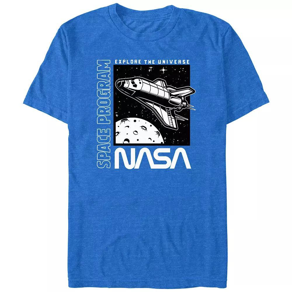 Big & Tall Nasa Space Program Graphic Tee, Men's, Size: 4XL Tall, Royal Grey Product Image