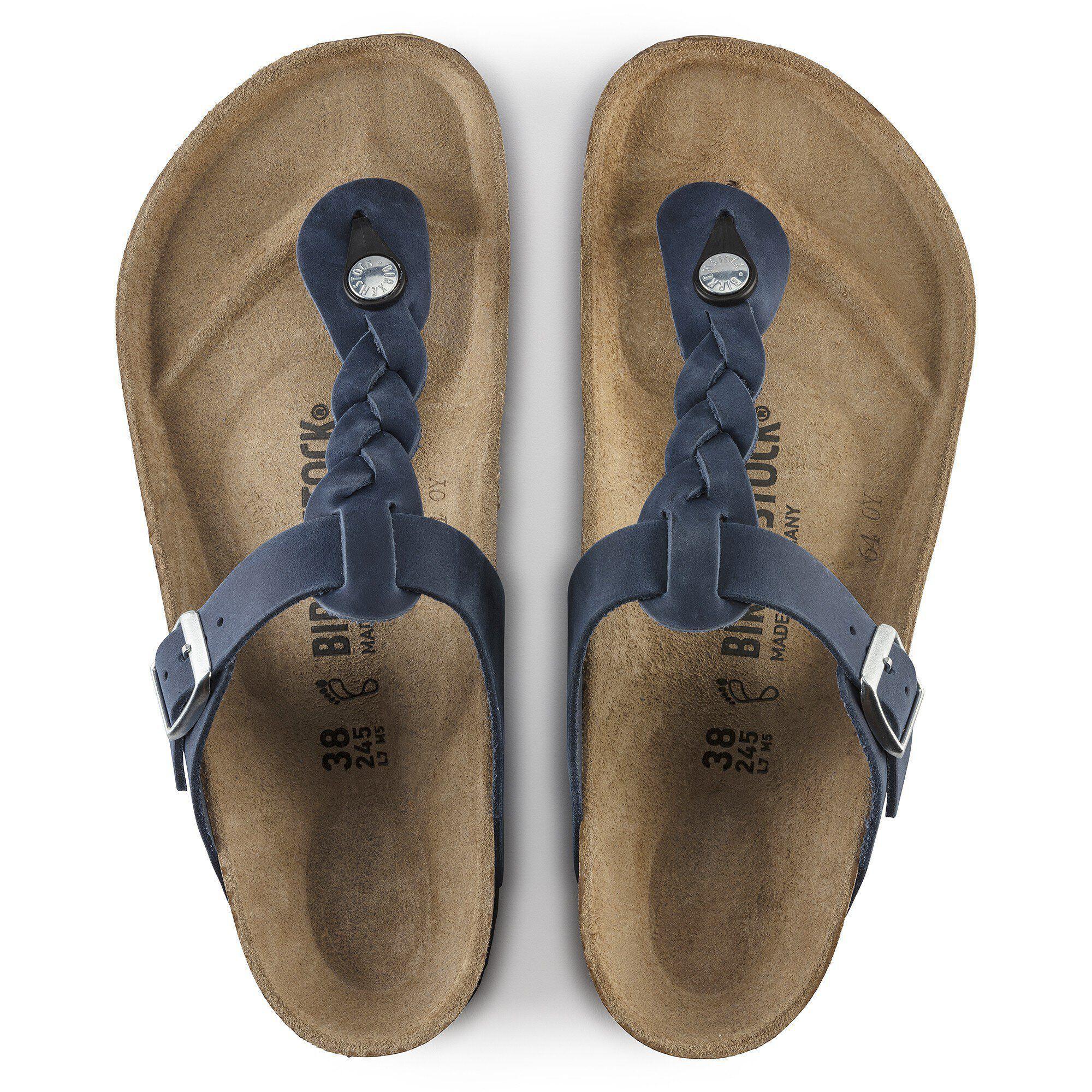 Gizeh Braided Oiled Leather Navy Product Image